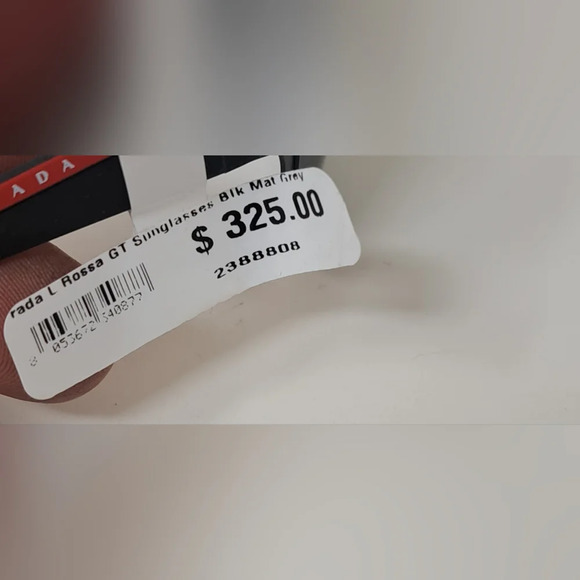 Prada Linea Rossa GT Sunglasses Black Matte Retainer Strap SPS 50Q 64-18-130 - Picture 11 of 12